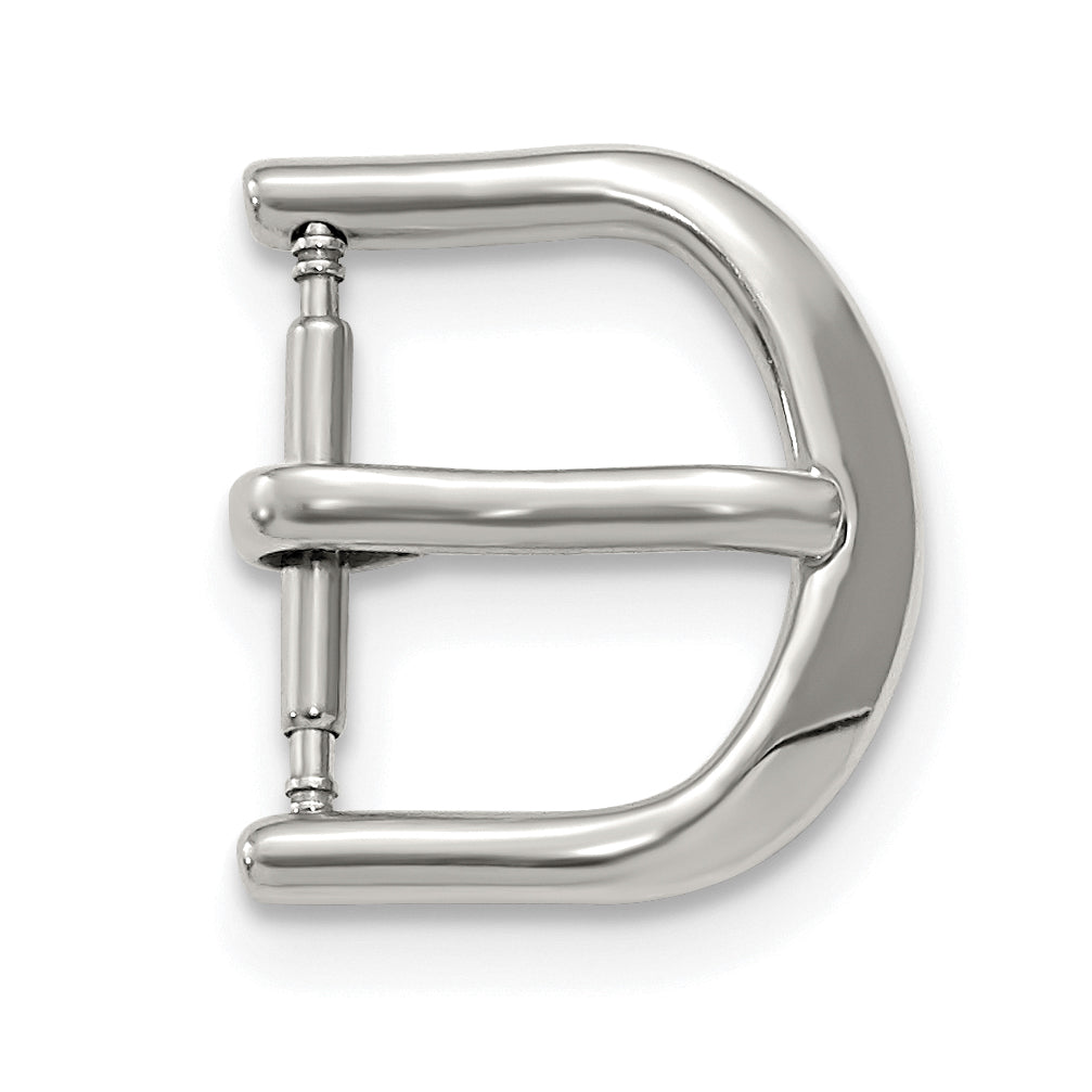 12mm Silver-tone Stainless Steel Buckle - Sophia Jewelers
