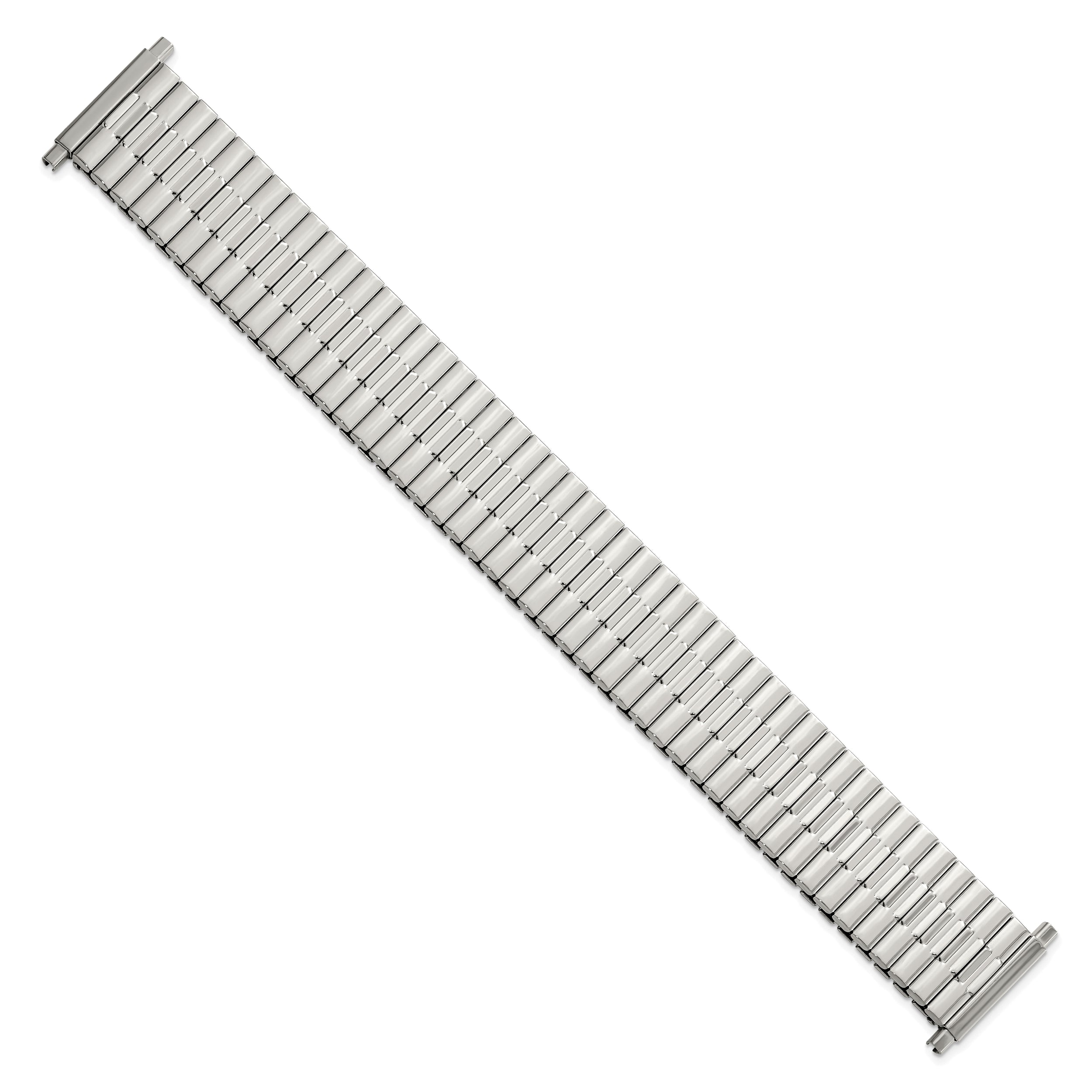 Mens Long 20-24mm Stainless Steel 7.5 inch Expansion Watch Band