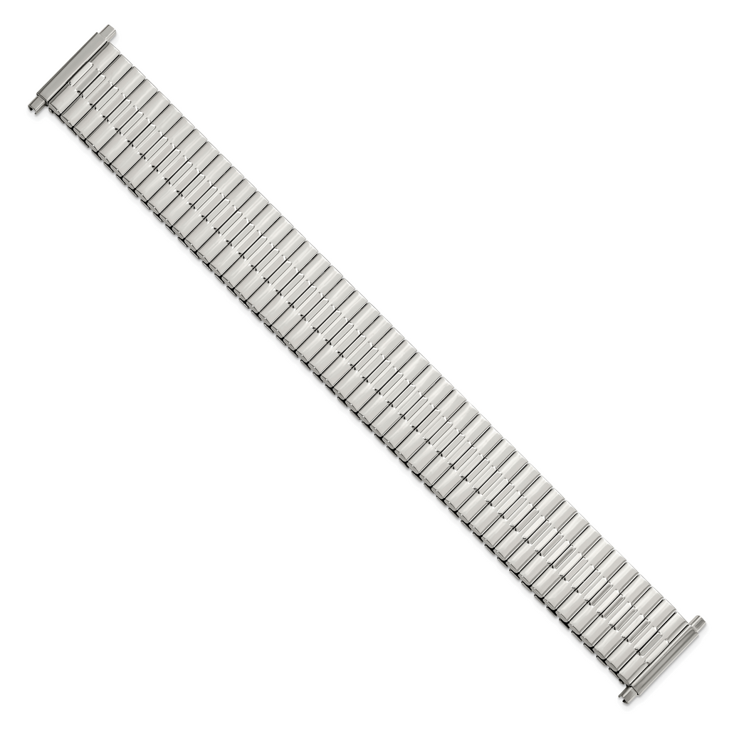 Mens Long 20-24mm Stainless Steel 7.5 inch Expansion Watch Band