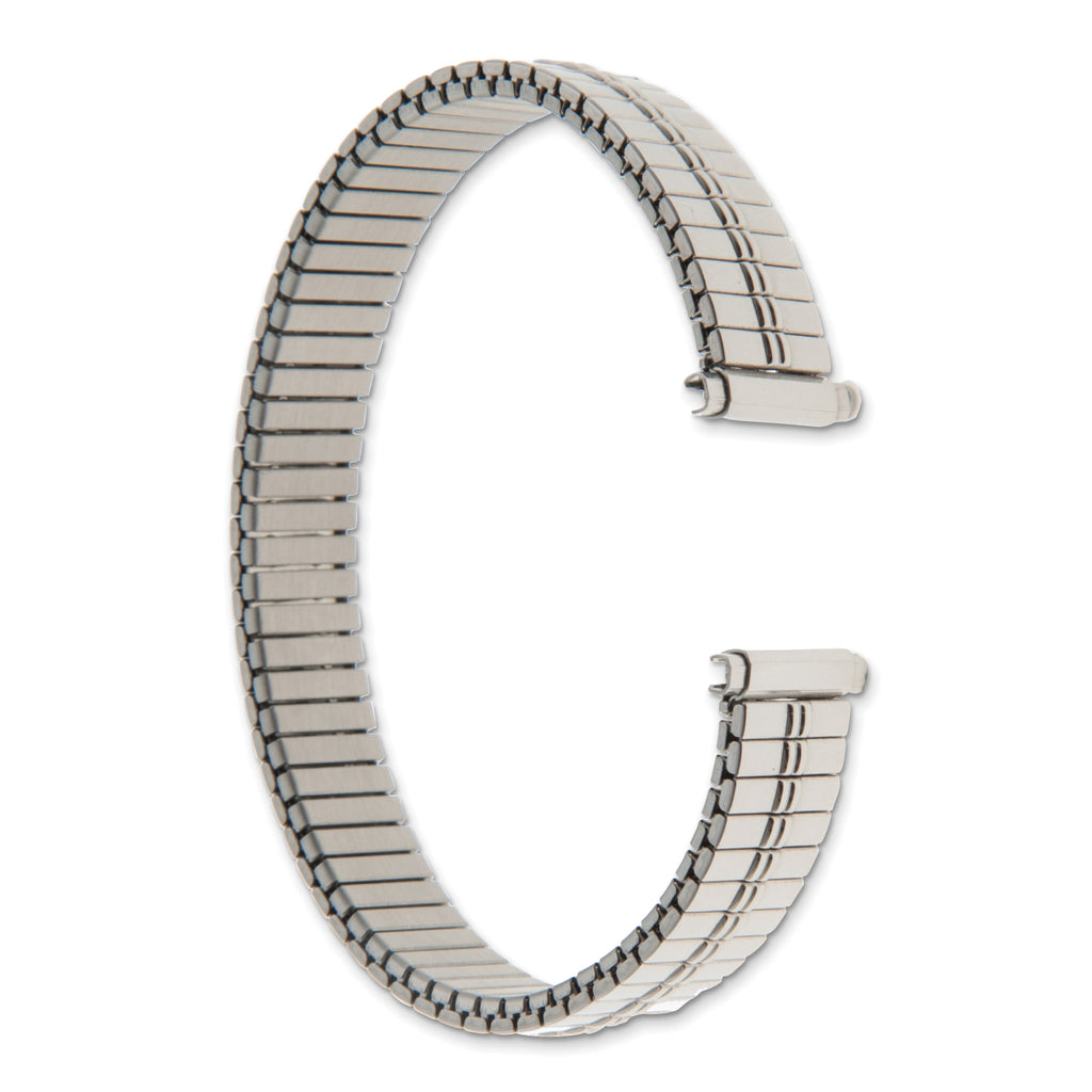 Ladies Extra-Long 11-15mm High Polished Stainless Steel 6.75 inch Expansion Watch Band