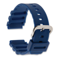 22mm Blue Polyurethane Sport with Stainless Steel Buckle 7.9 inch Watch Band