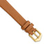 Brown Calfskin Leather Watch Band with Gold-Tone Buckle 12mm