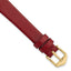 12mm Dark Red Classic Calfskin Leather with Gold-tone Aluminum Buckle 6.6 inch Watch Band - Sophia Jewelers