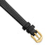 10mm Black Flat Polished Leather with Gold-tone Aluminum Buckle 6.6 inch Watch Band - Sophia Jewelers