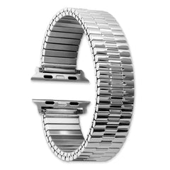 for Apple 42/44mm Smart Watch Mens Long Stainless Steel 7.5 inch Expansion Watch Band with Stainless Steel Adapters