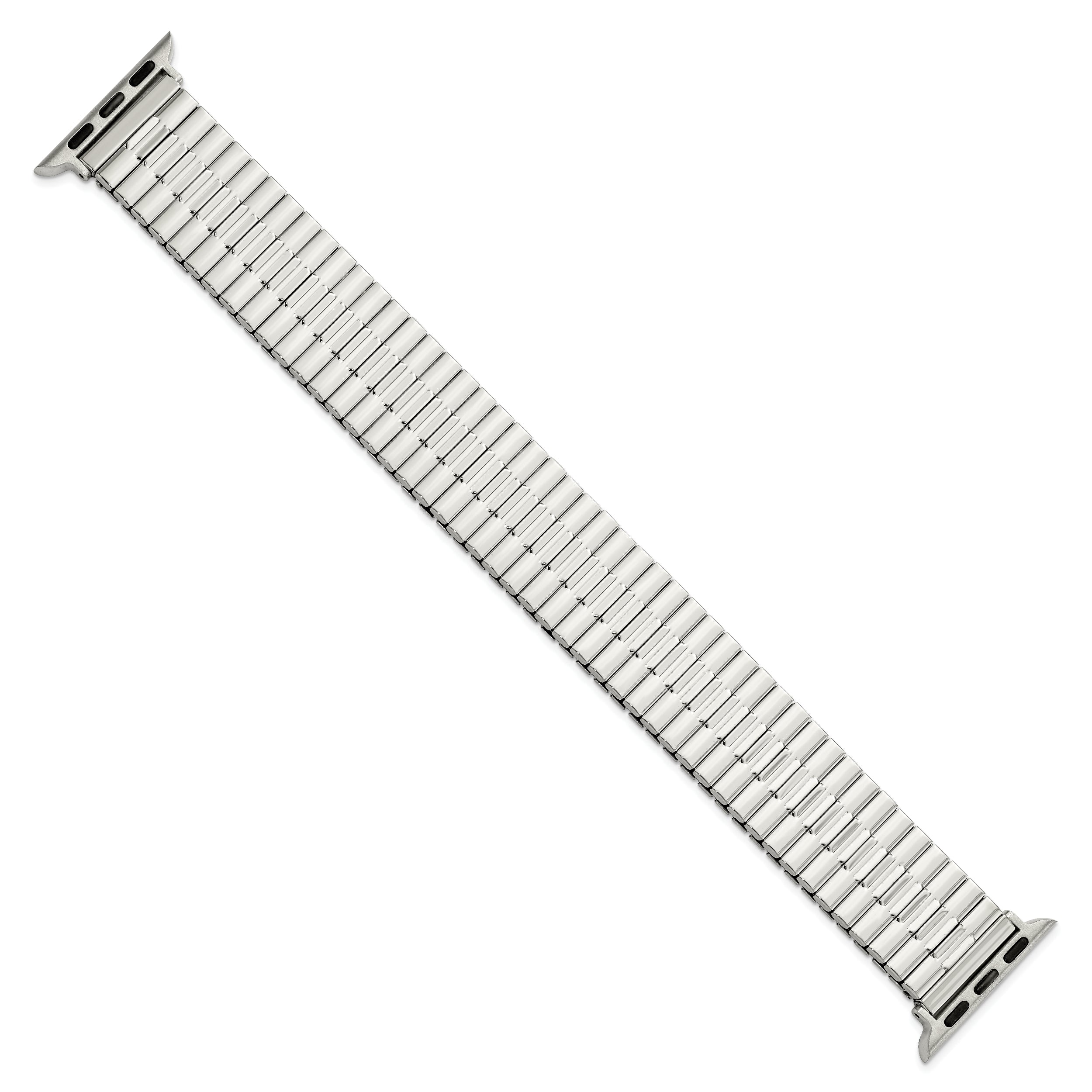 for Apple 38/40mm Smart Watch Mens Long Stainless Steel 7.5 inch Expansion Watch Band with Stainless Steel Adapters