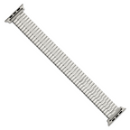 for Apple 42/44mm Smart Watch Mens Long Stainless Steel 7.5 inch Expansion Watch Band with Stainless Steel Adapters