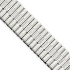 for Apple 42/44mm Smart Watch Mens Long Stainless Steel 7.5 inch Expansion Watch Band with Stainless Steel Adapters