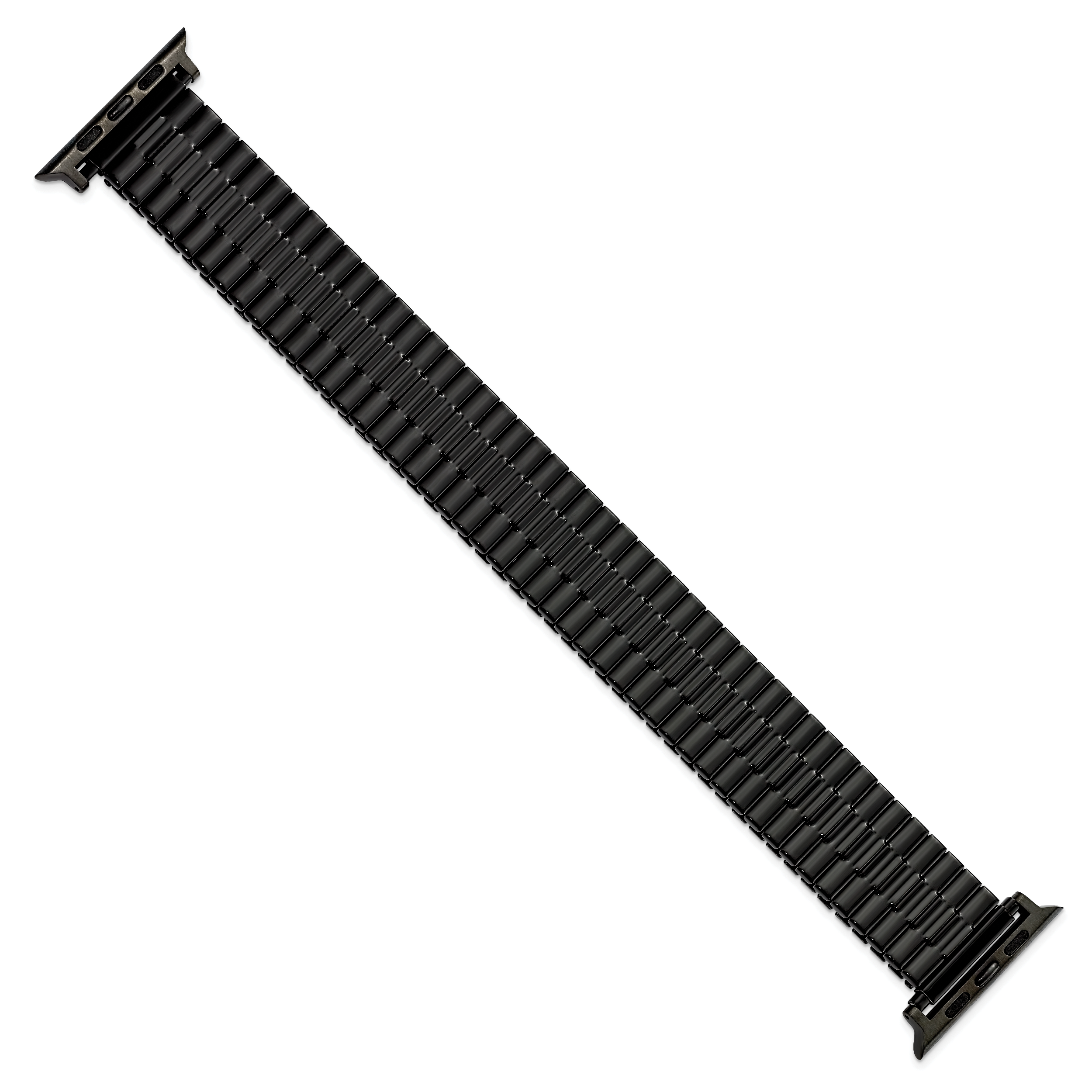 for Apple 42/44mm Smart Watch Mens Long Black Stainless Steel 7.5 inch Expansion Watch Band