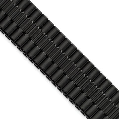 for Apple 42/44mm Smart Watch Mens Long Black Stainless Steel 7.5 inch Expansion Watch Band