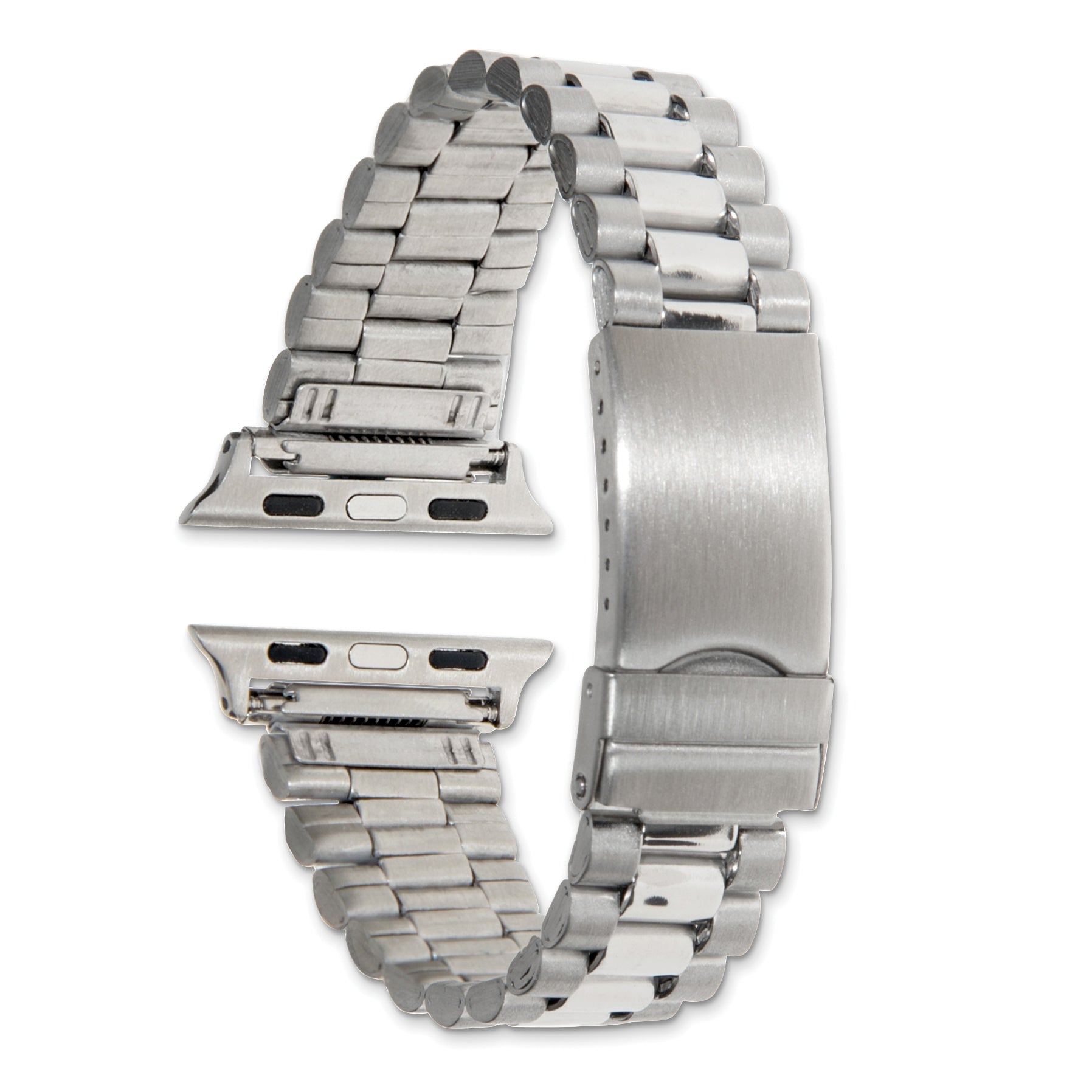 for Apple 38/40mm Smart Watch Long President-Style Stainless Steel 7.4 inch Watch Band with Stainless Steel Adapters