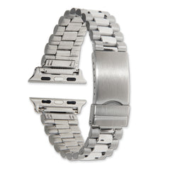for Apple 38/40mm Smart Watch Long President-Style Stainless Steel 7.4 inch Watch Band with Stainless Steel Adapters