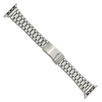 for Apple 38/40mm Smart Watch Long President-Style Stainless Steel 7.4 inch Watch Band with Stainless Steel Adapters