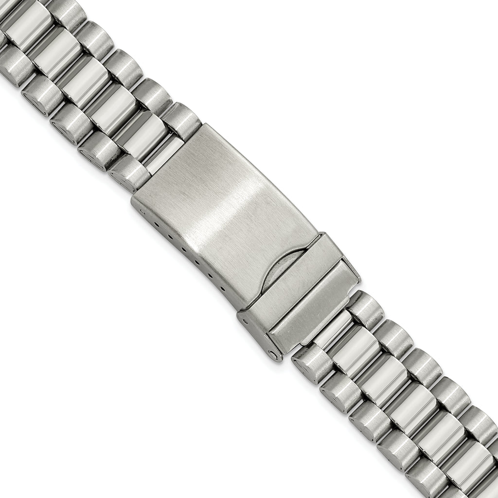 for Apple 38/40mm Smart Watch Long President-Style Stainless Steel 7.4 inch Watch Band with Stainless Steel Adapters