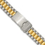 for Apple 38/40/41mm Smart Watch Long President-Style Two-Tone Stainless Steel 7.4 inch Watch Band with Stainless Steel Adapters