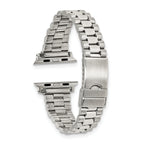 for Apple 42/44/45mm Smart Watch Long President-Style Stainless Steel 7.4 inch Watch Band with Stainless Steel Adapters