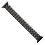for Apple 38/40/41mm Smart Watch Mens Long Gunmetal Stainless Steel 7.5 inch Expansion Watch Band with Stainless Steel Adapters