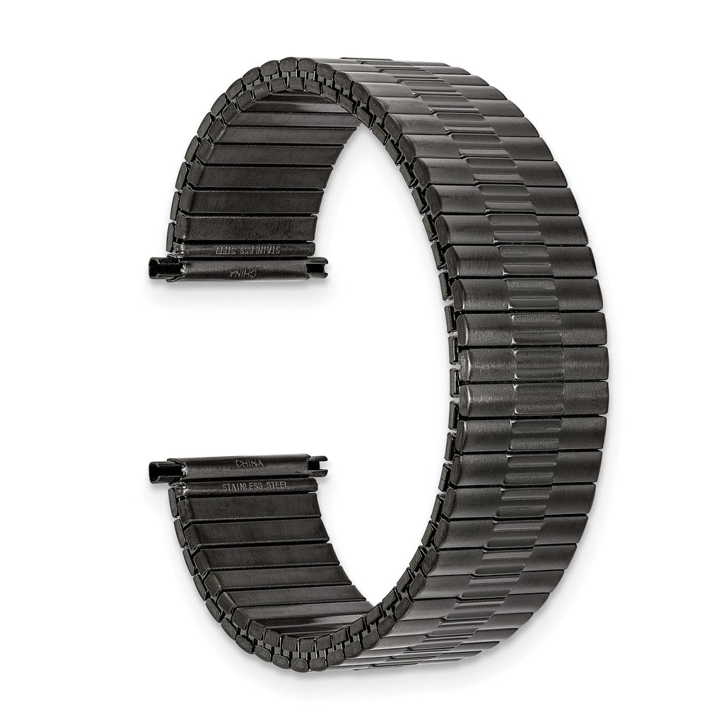 Gun Metal-Tone Expansion Watch Band in Stainless Steel, 20mm - Sophia Jewelers