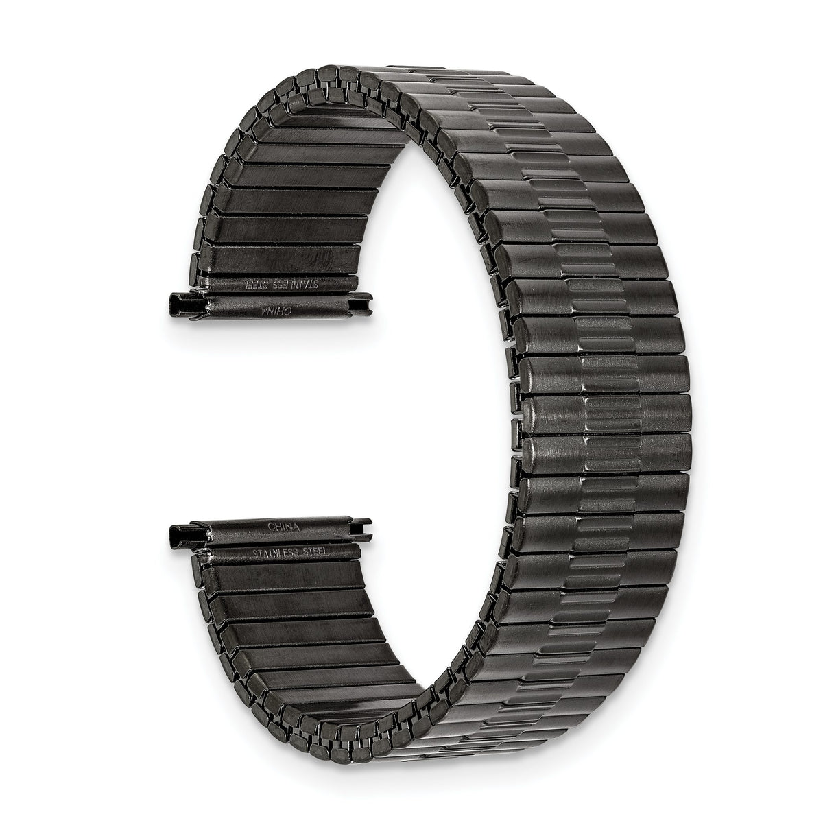 Gun Metal-Tone Expansion Watch Band in Stainless Steel, 20mm - Sophia Jewelers