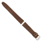 Flat Dark Brown Suede Watch Band in Leather, Matte - Sophia Jewelers