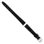 Flat Black Suede Watch Band in Leather, Matte - Sophia Jewelers