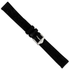 Flat Black Suede Watch Band in Leather, Matte - Sophia Jewelers