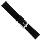 Flat Black Suede Watch Band in Leather, Matte - Sophia Jewelers
