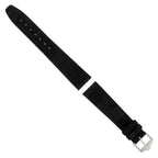 Flat Black Suede Watch Band in Leather, Matte - Sophia Jewelers