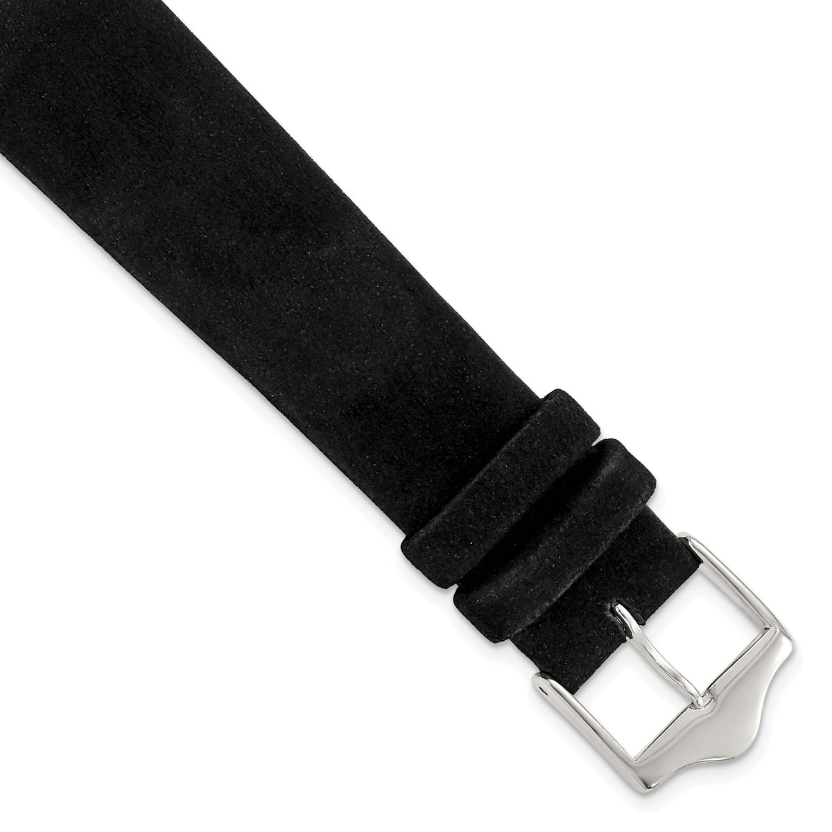 Flat Black Suede Watch Band in Leather, Matte - Sophia Jewelers