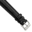 10mm Long Black Genuine Lizard Leather with Silver-tone Buckle 7.75 inch Watch Band