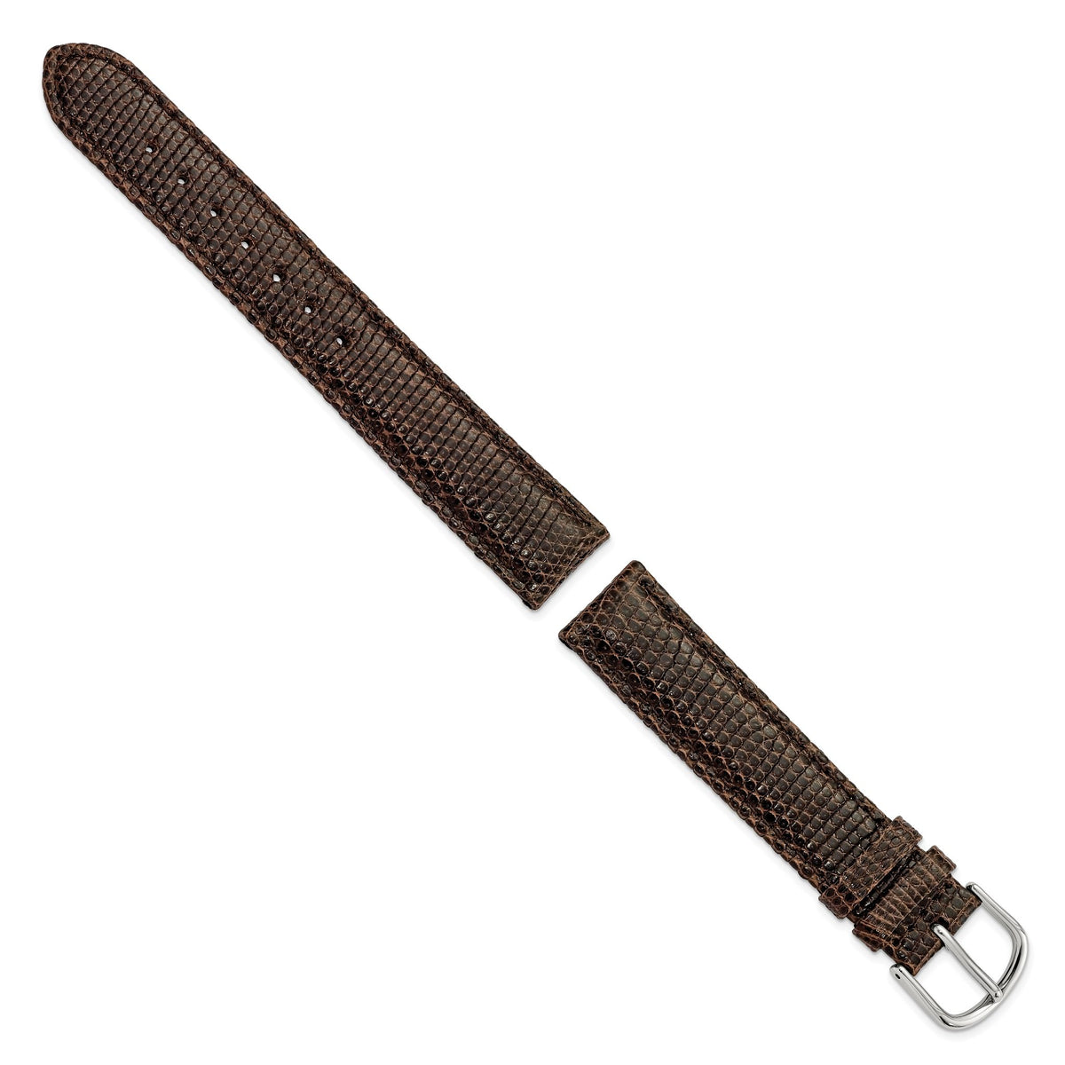 Genuine Lizard Leather Watch Band in Brown, 16mm - Sophia Jewelers