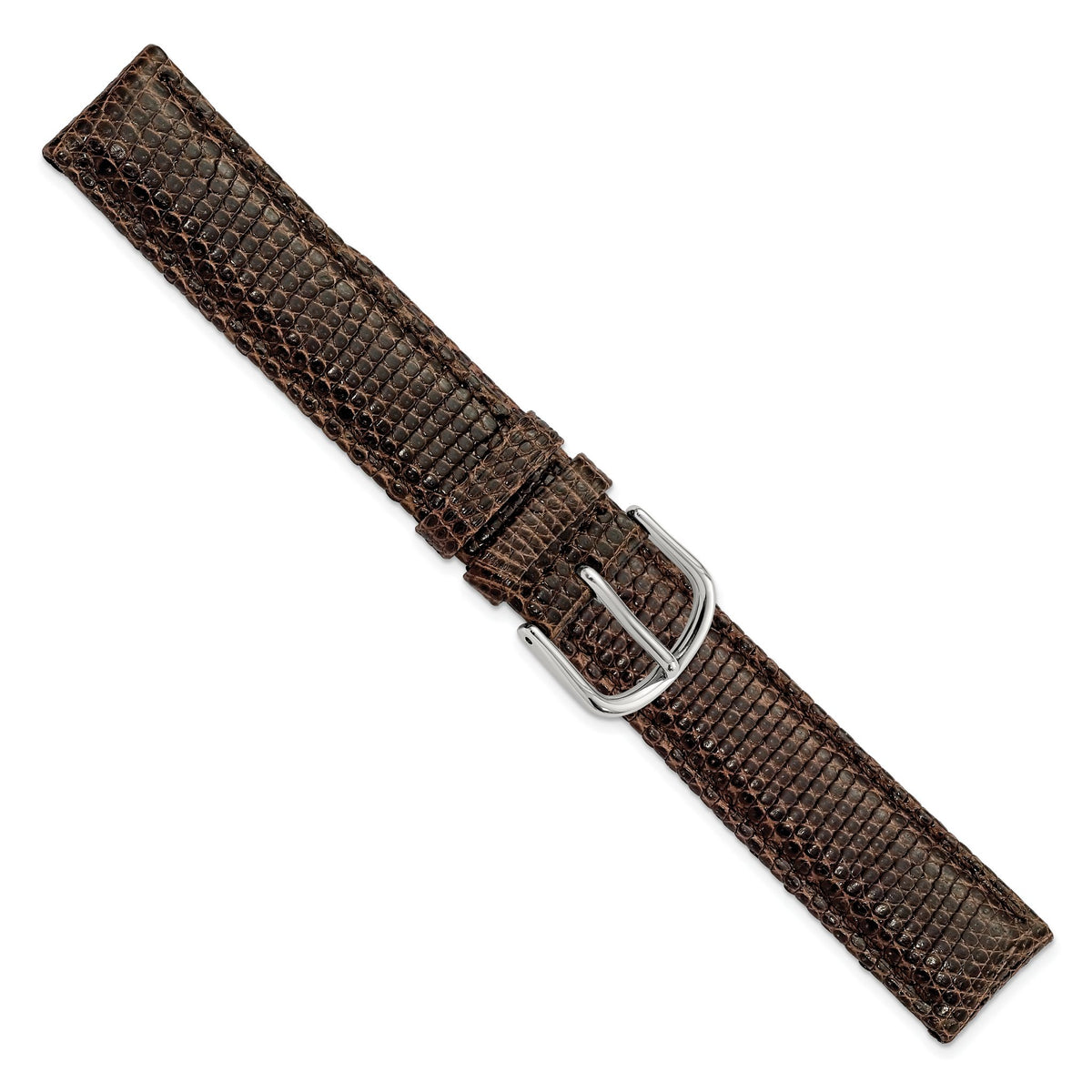 Genuine Lizard Leather Watch Band in Brown, 16mm - Sophia Jewelers