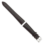 Brown Genuine Lizard Leather Watch Band with Silver-Tone Buckle - Sophia Jewelers