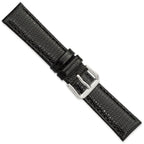 DeBeer Short Lizard-Grain Black Watch Band in Leather - Sophia Jewelers
