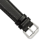 Black Lizard-Grain Leather Watch Band, 16mm