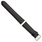 DeBeer Short Lizard-Grain Black Watch Band in Leather - Sophia Jewelers