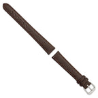 Dark Brown Lizard-Grain Watch Band in Leather - Sophia Jewelers