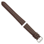 Lizard Grain Leather Watch Band in Brown, 16mm - Sophia Jewelers