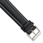 Oil-Tanned Leather Watch Band in Black, 16mm