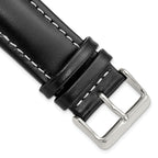 Oil-Tanned Leather Watch Band in Black, 16mm