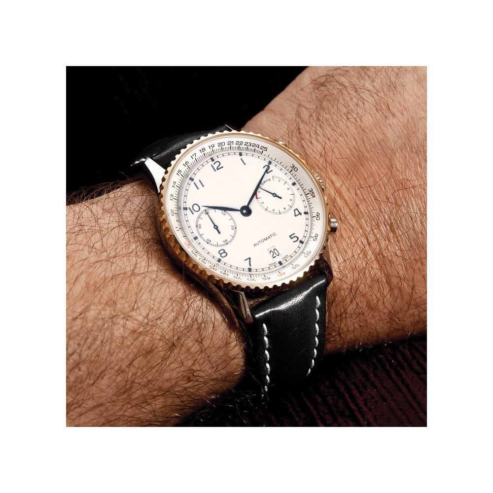 Black Oil-Tanned Watch Band in Leather - Sophia Jewelers