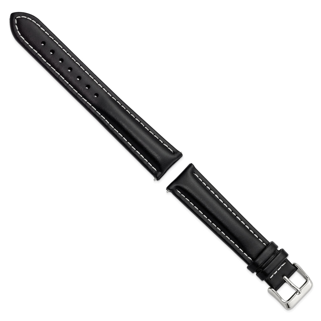 Black Oil-Tanned Watch Band in Leather - Sophia Jewelers