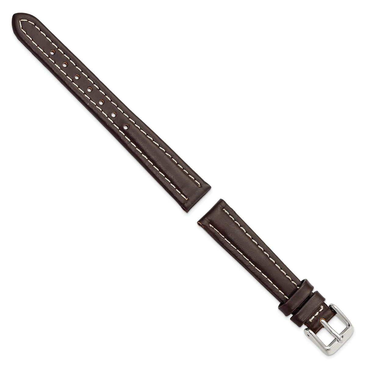 DeBeer Brown Dark Watch Band in Leather - Sophia Jewelers