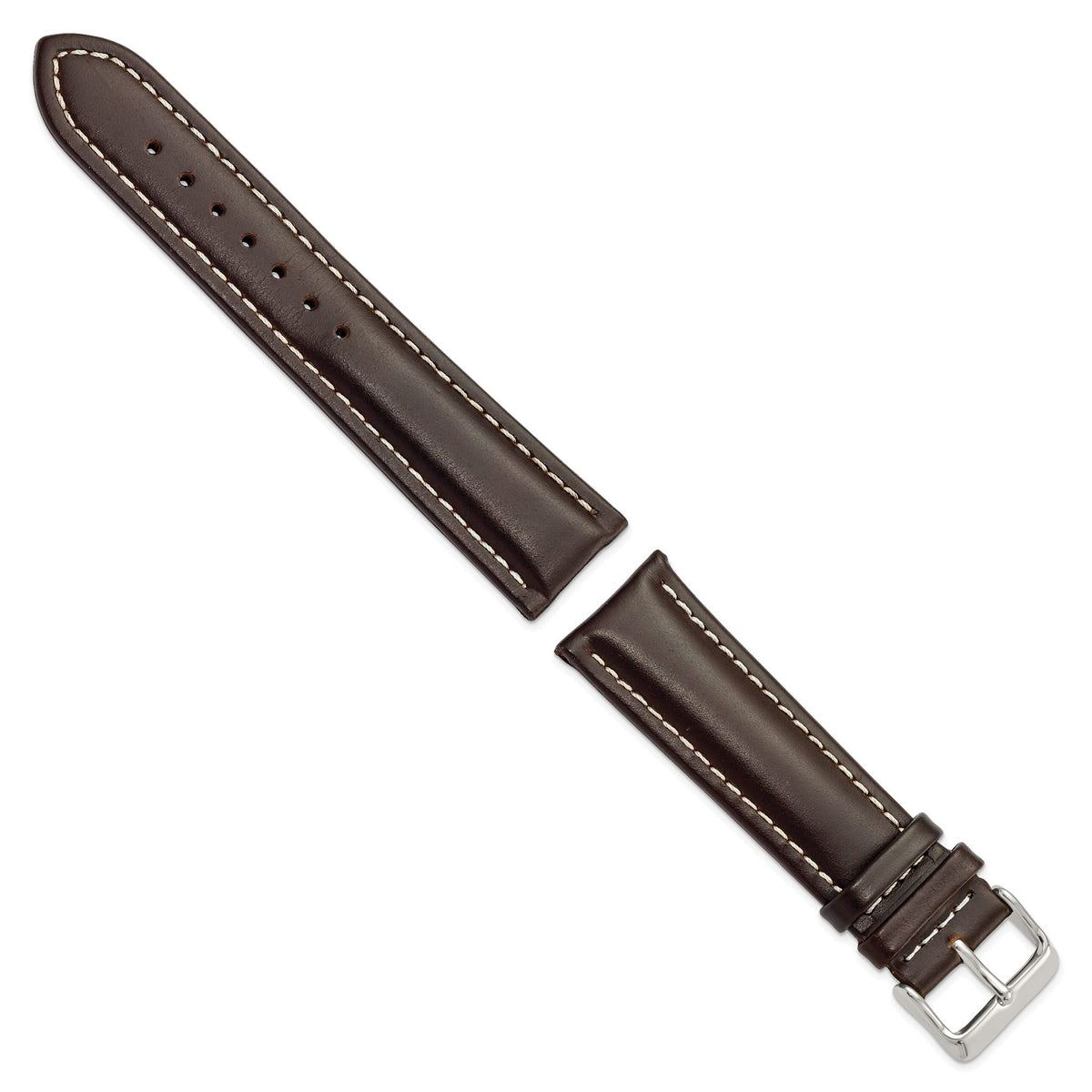 DeBeer Brown Dark Watch Band in Leather - Sophia Jewelers