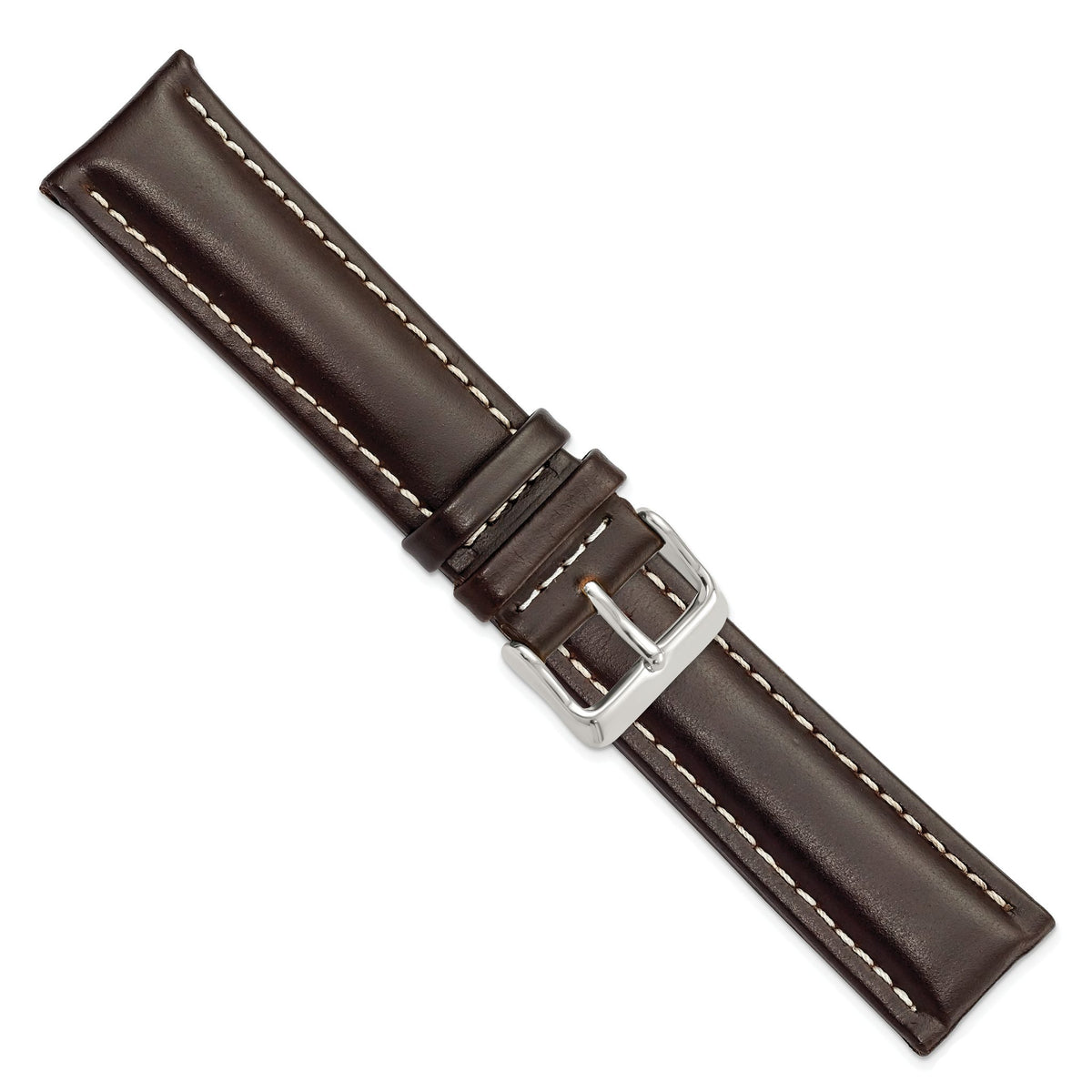 DeBeer Brown Dark Watch Band in Leather - Sophia Jewelers