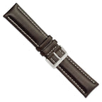 DeBeer Brown Dark Watch Band in Leather - Sophia Jewelers