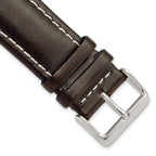 DeBeer Brown Dark Watch Band in Leather - Sophia Jewelers