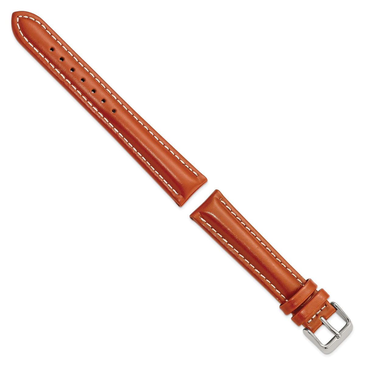Saddle Brown Oil-Tanned Leather Watch Band, 24mm - Sophia Jewelers