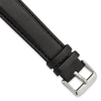 Black Glove Leather Watch Band in 24mm with Panerai-Style Buckle