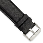 Black Glove Leather Watch Band in 24mm with Panerai-Style Buckle